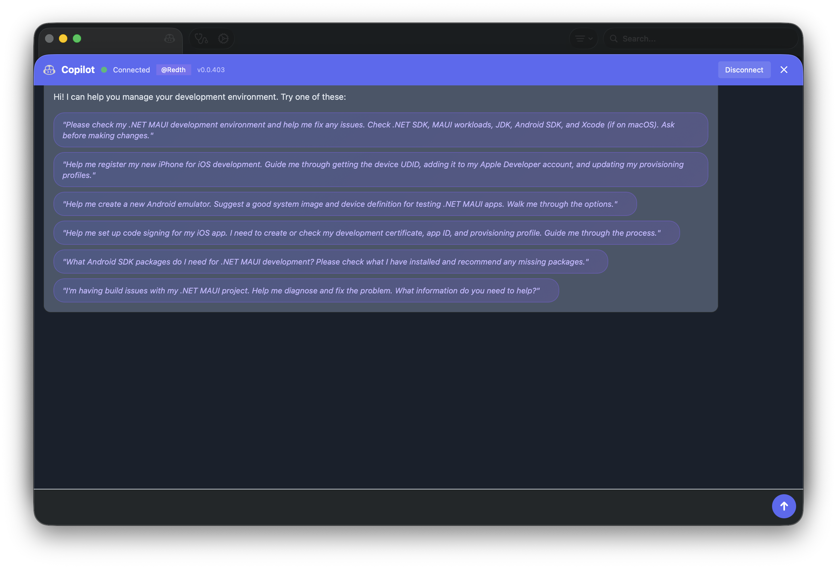 GitHub Copilot chat integration